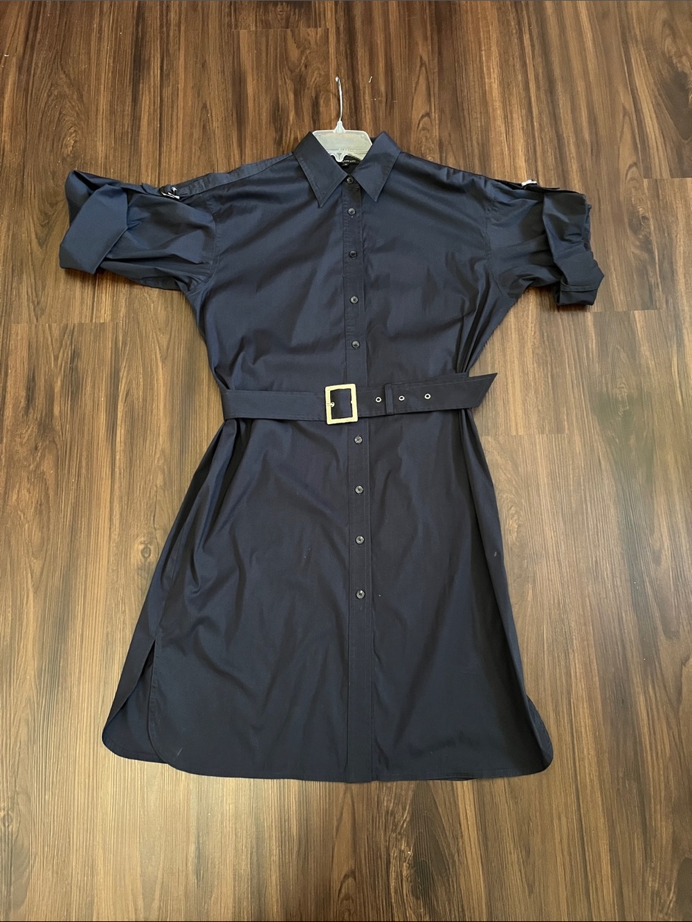 Anne Klein Navy Shirt Dress with Belt